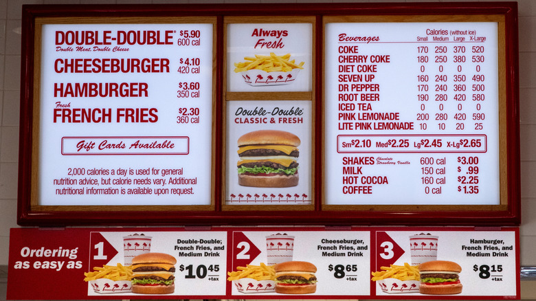 In-N-Out menu