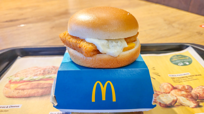 Filet-o-Fish on top of a McDonald's box