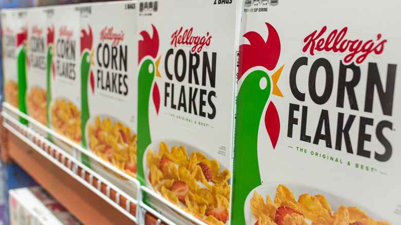 Boxes of Kellogg's Corn Flakes