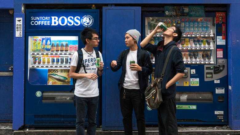a boss coffee vending machine in japan