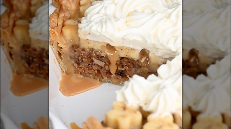 Close up of sawdust pie