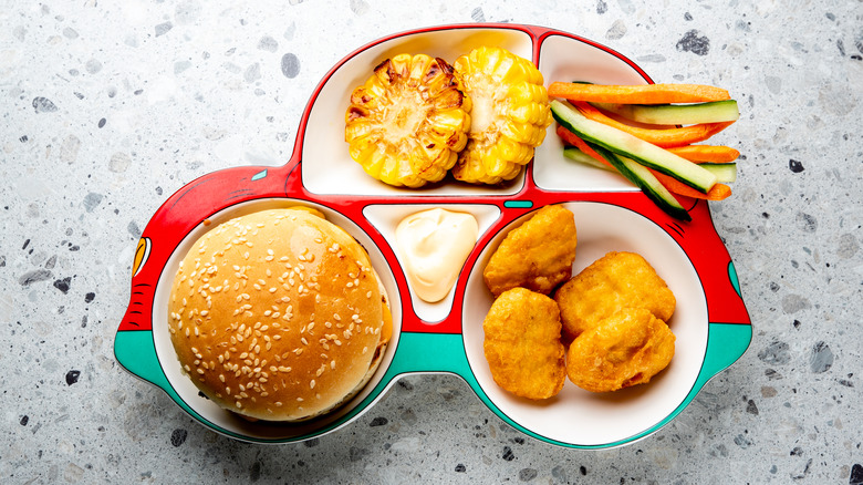 Kids' meal in the shape of a car