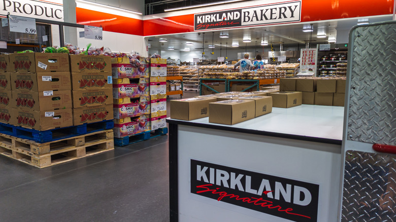 Kirkland Signature bakery section in a Costco store