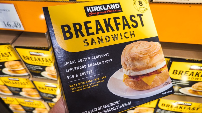 box of Kirkland Signature Breakfast Sandwiches