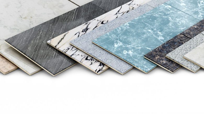 An array of tile options