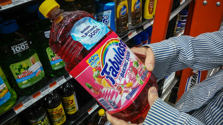 Bottle of Fabuloso cleaner