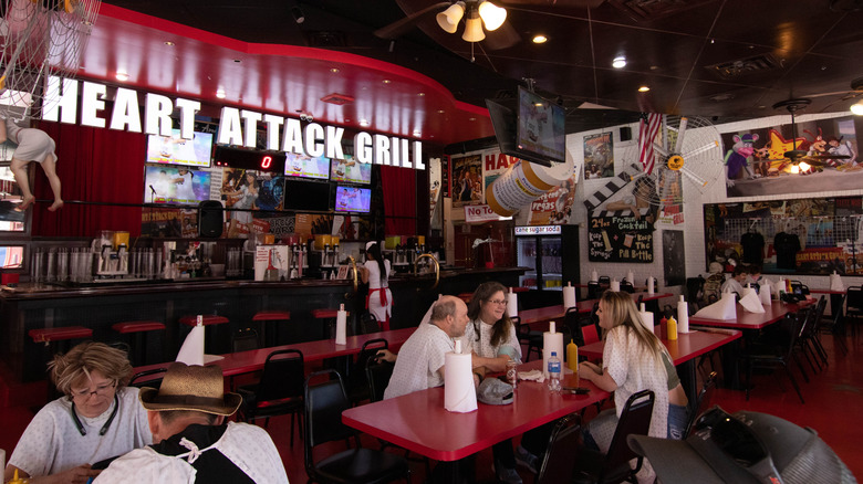 Interior of the Heart Attack Grill restaurant in Las Vegas, Nevada