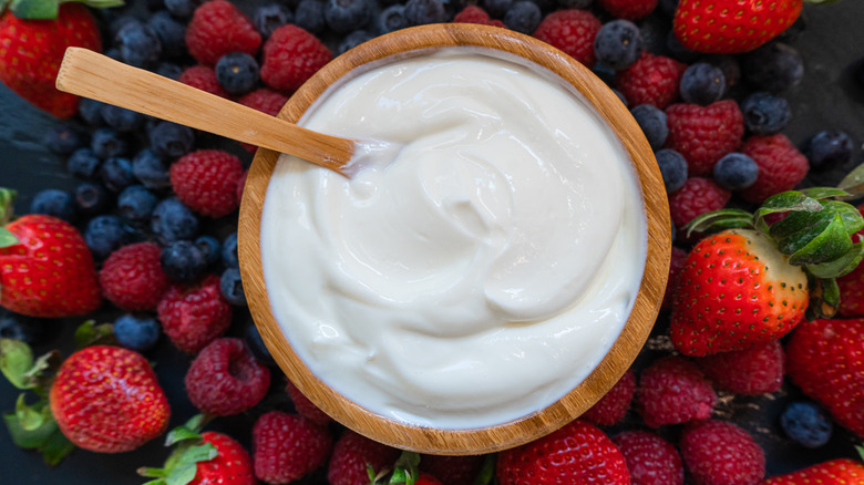 bowl of yogurt