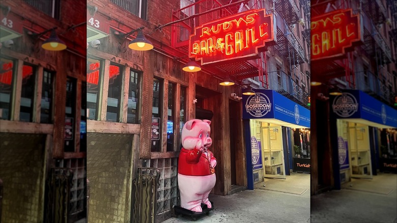 The exterior of Rudy's Bar & Grill in NYC