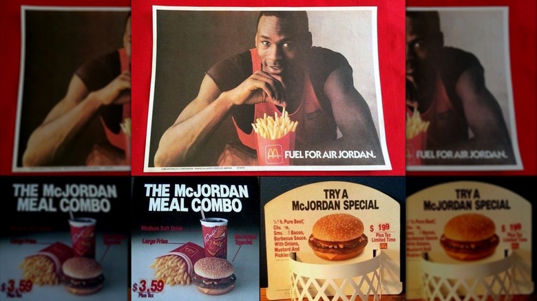 Various McJordan McDonald's meal combo advertisements.