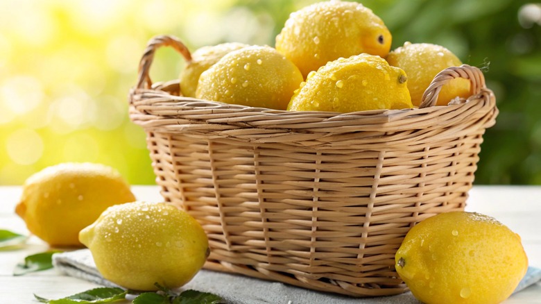 lemons in a basket