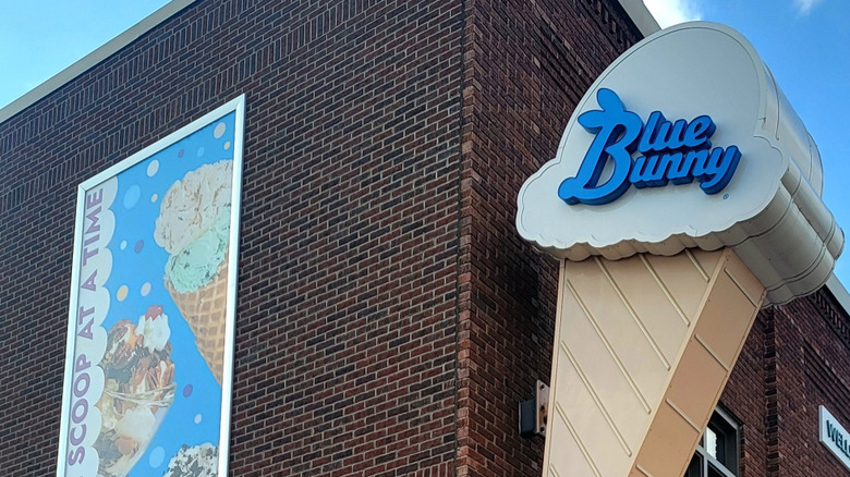 Blue Bunny ice cream sign at Wells Enterprises in Iowa