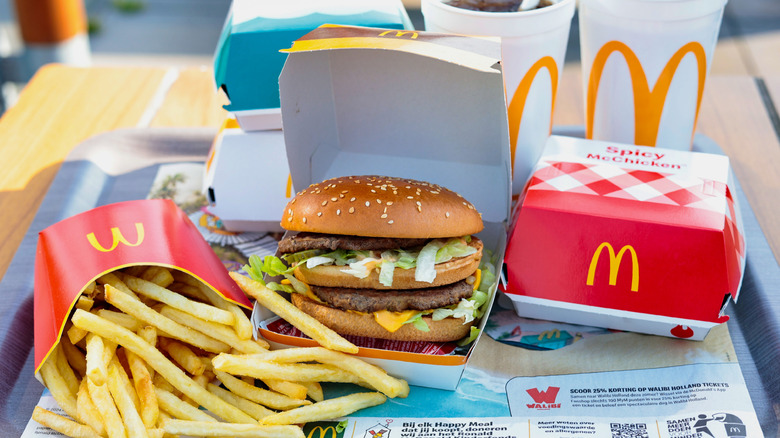 McDonald's burger with fries