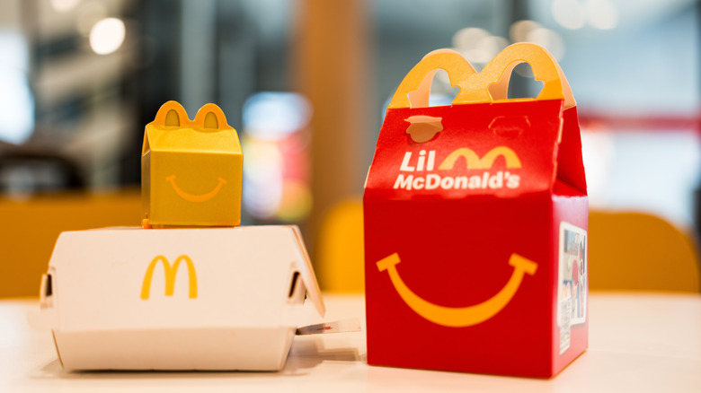 Boxes of McDonald's meals
