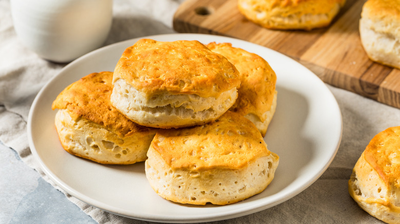Plate of buttermilk biscuits