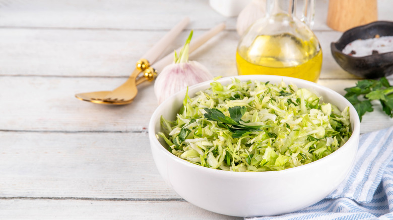 Green cabbage coleslaw