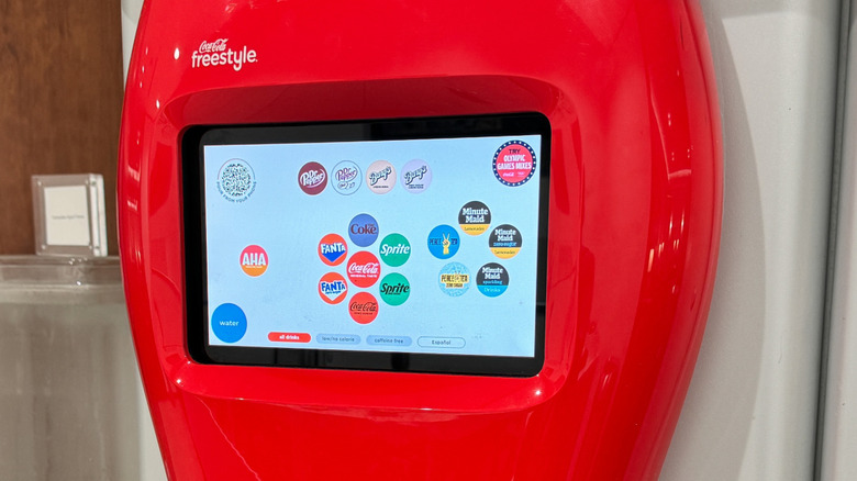 Coca cola freestyle machine screen