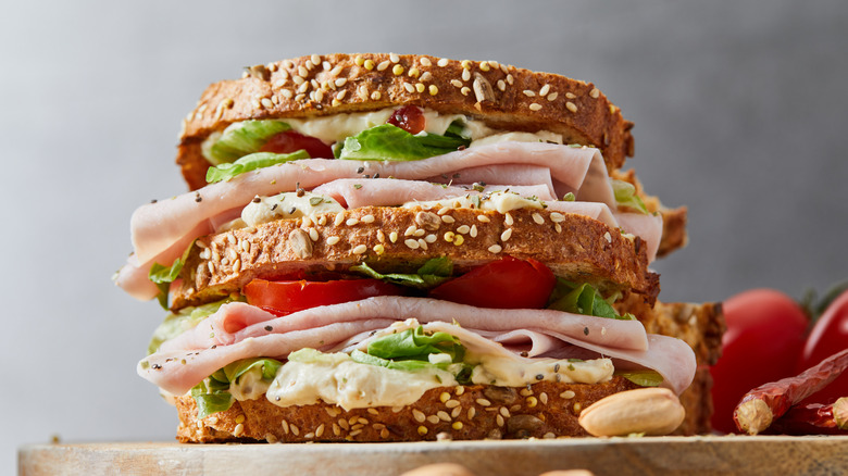 triple decker turkey sandwich