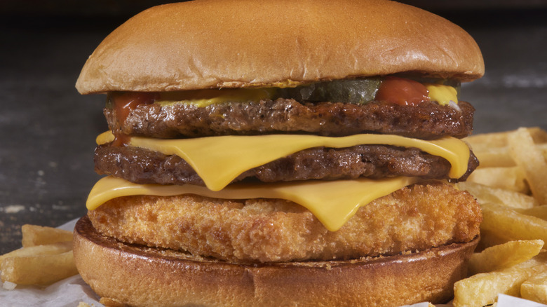 surf and turf fast food burger