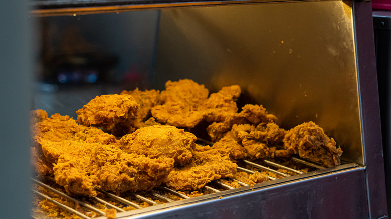 crispy fried chicken at a gas station