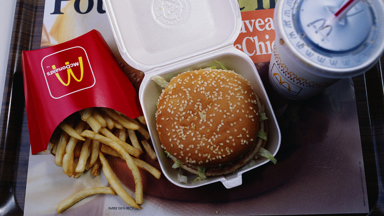 McDonald's meal tray from the '90s