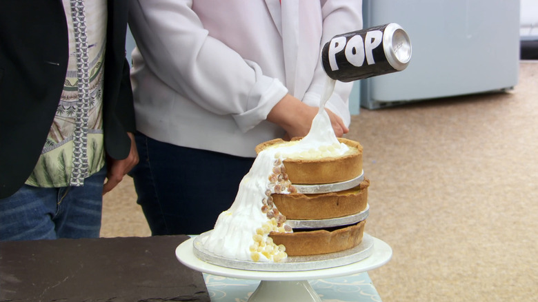 Great British Baking Show contestant Nadiya's three tier cheesecake