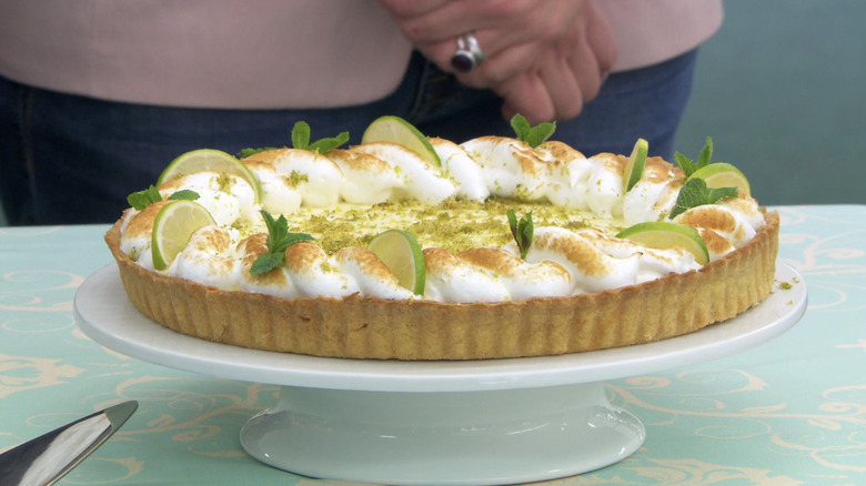 Great British Baking Show contestant Ryan's ginger Key lime pie