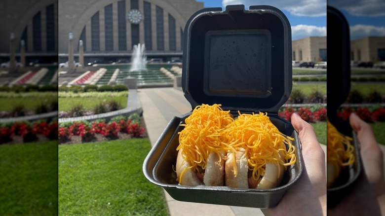 Chili-Cheese Coney hot dogs