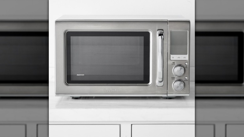 Breville Smooth Wave microwave on a countertop