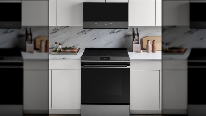 Café over-the-range microwave installed in a kitchen
