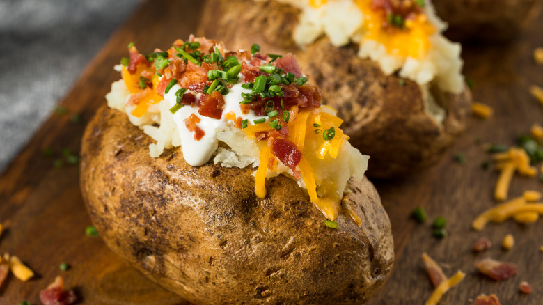 a loaded baked potato