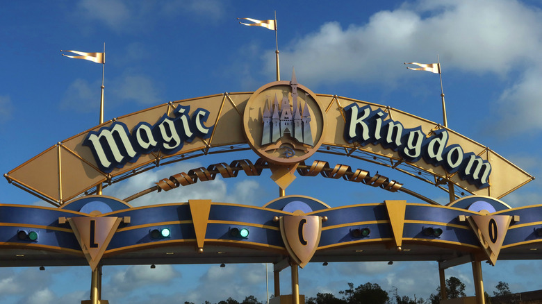 Disney World Magic Kingdom entrance sign