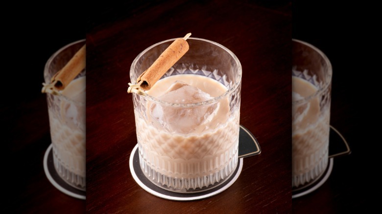 cream liqueur garnished with cinammon