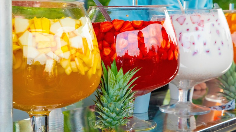 bowls filled with alcohol