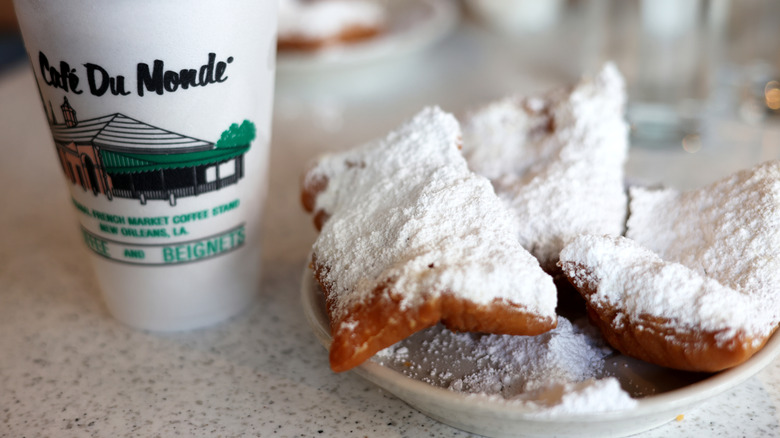 Café du Monde cup with beignets