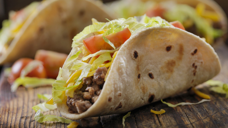 Small soft shell taco.