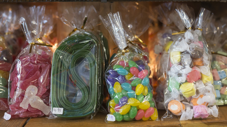 clear bags of candy