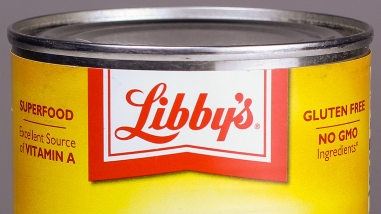 The Libby's label on a can in close-up.