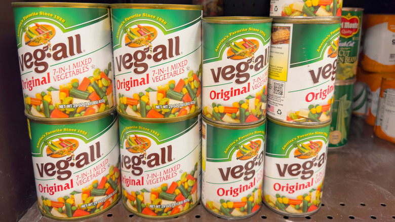 A can of Veg-All canned vegetables
