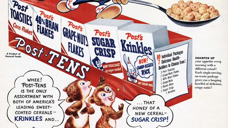 Retro Post's cereal ad including Krinkles