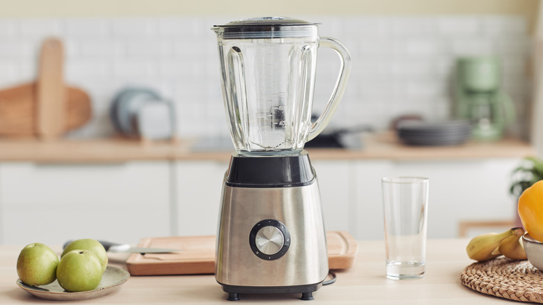 Blender sitting on a kitchen countertop