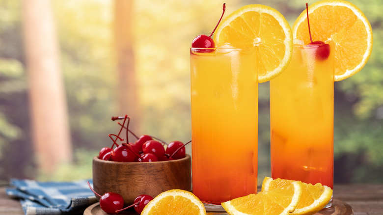 Two tequila sunrises