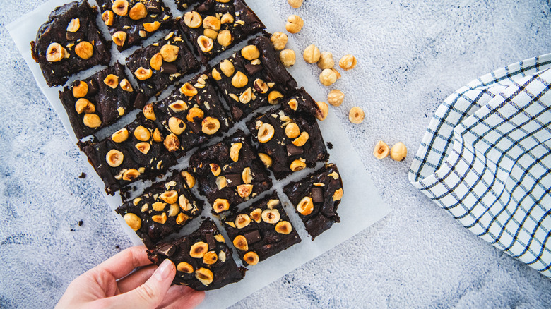 homemade banana peanut butter fudge brownie