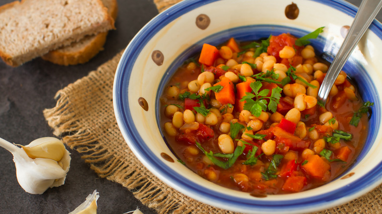 Bowl of bean soup