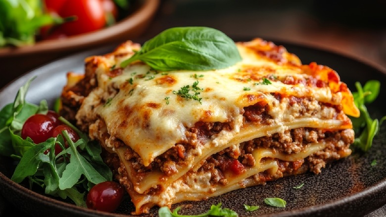 Slice of lasagna