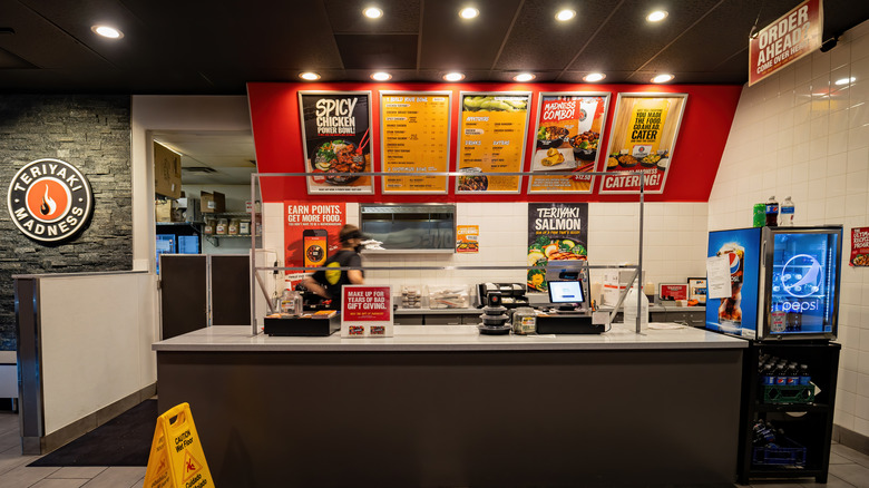 Interior of a Teriyaki Madness restaurant