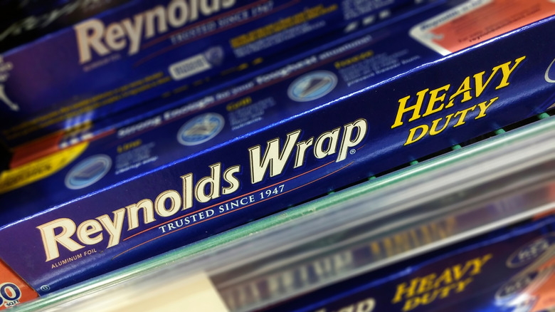 Rolls of Reynolds Wrap aluminum foil