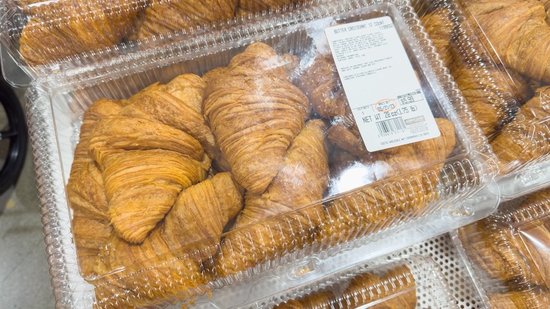 a close up of Costco croissants