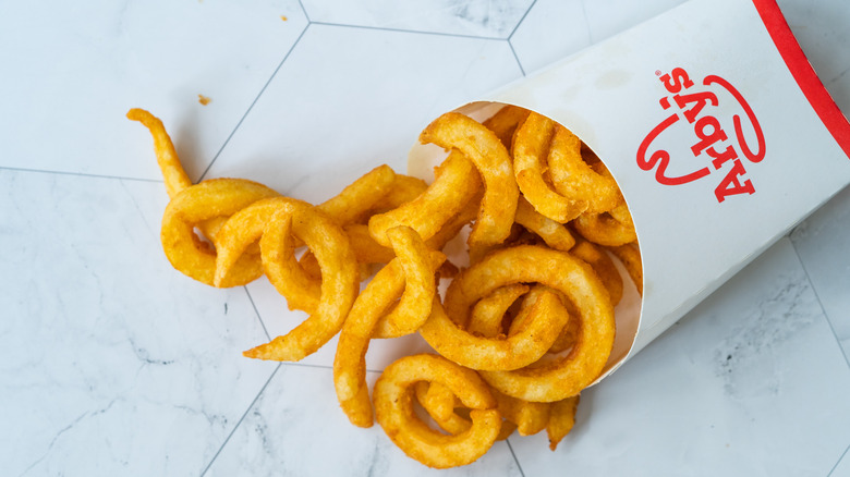 Box of Arby's fries