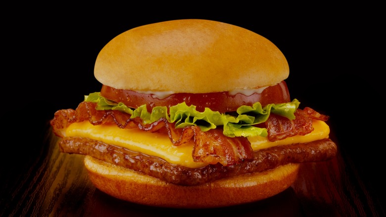 A Wendy's burger on a table